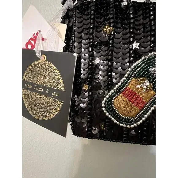 New Release From India to You Celebration New Year Champagne Beaded Bag Viral - Picture 3 of 6